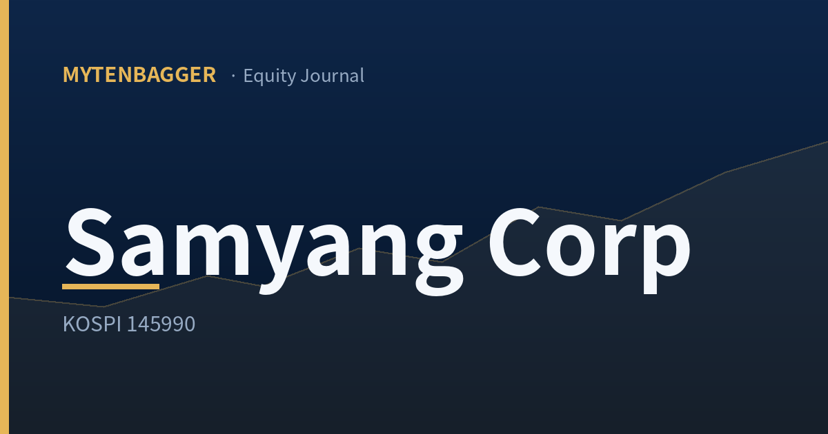 Samyang Corp stock analysis cover