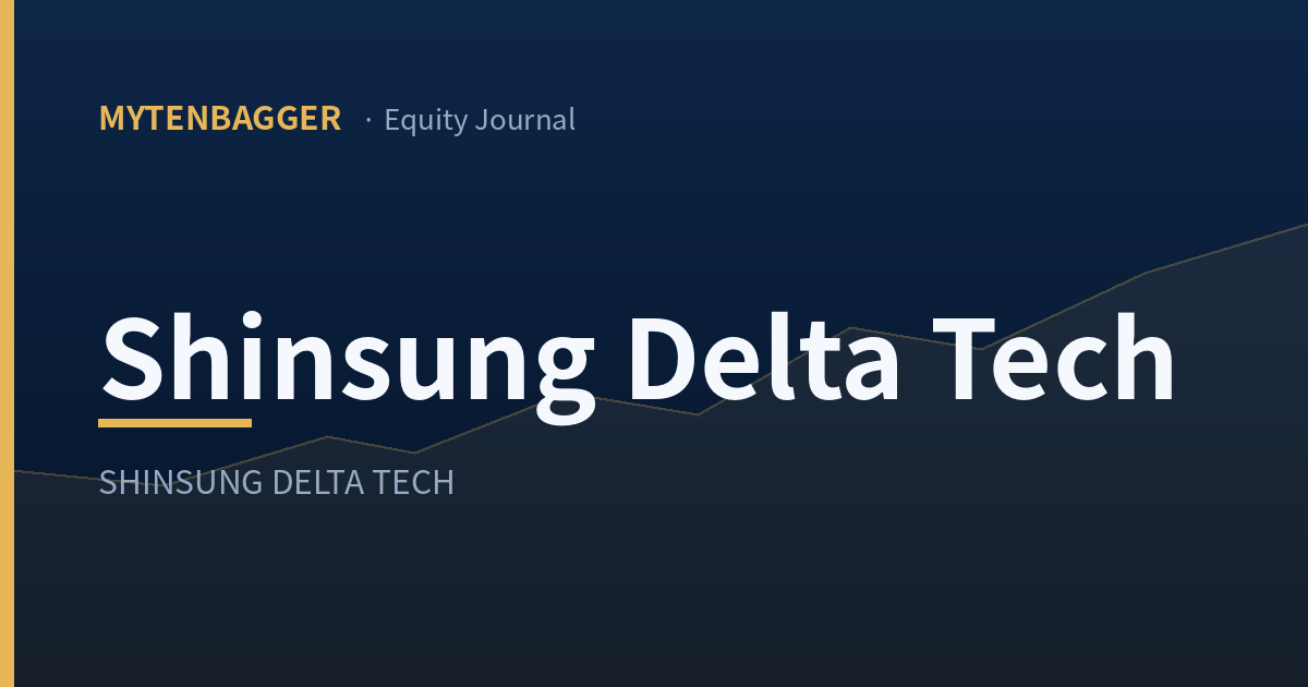 Shinsung Delta Tech equity journal cover image