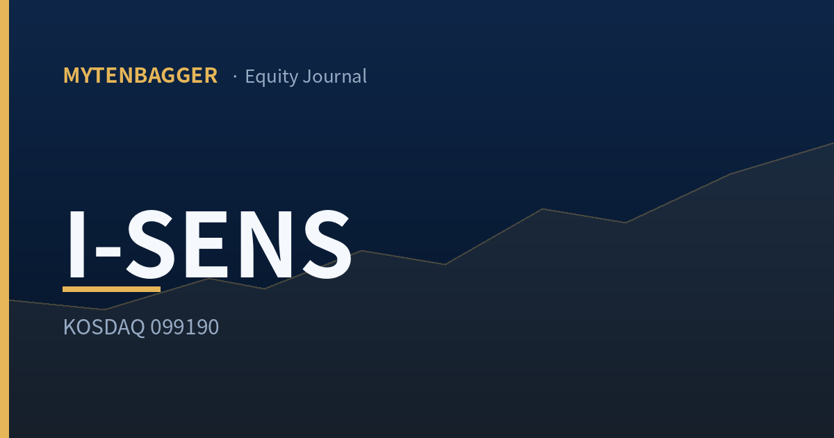 Cover image for this iSENS stock analysis