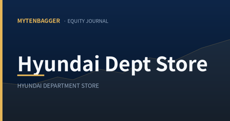 Mytenbagger featured image — Hyundai Department Store stock